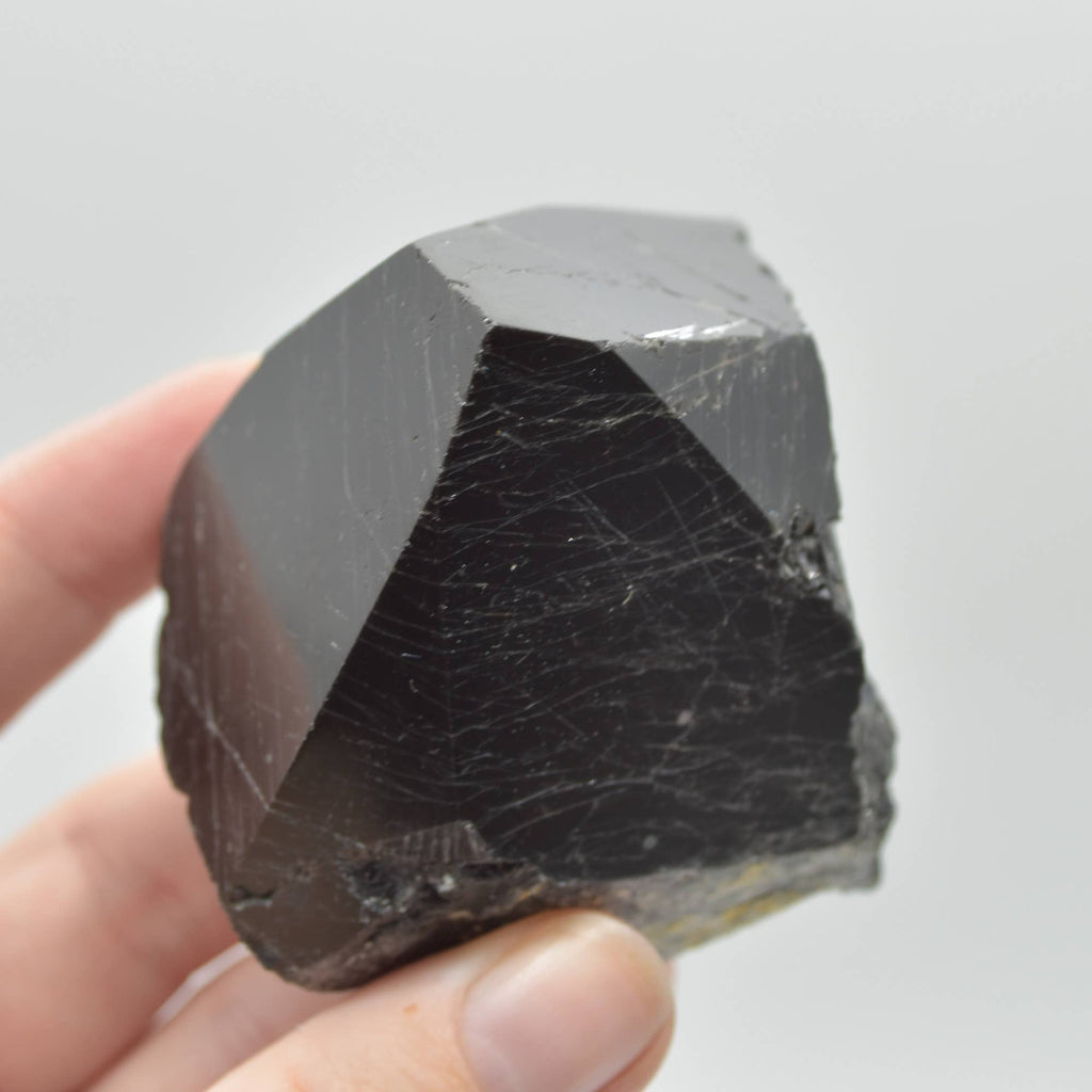 Polished Black Tourmaline Crystal Freeform Point - 182 G #13