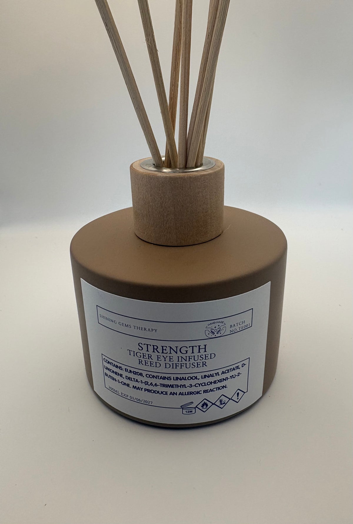 Strength Tigers Eye Infused Crystal Diffusser