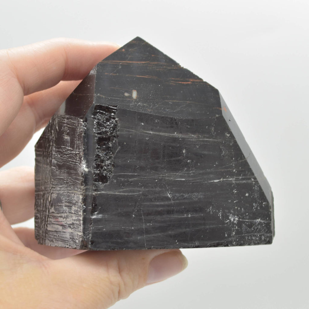 Polished Black Tourmaline Crystal Point - 322 g #23