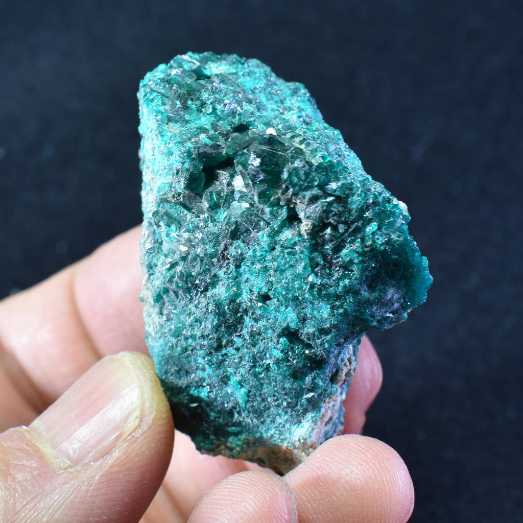 Raw Dioptase on Matrix Specimen - 51 Grams #02
