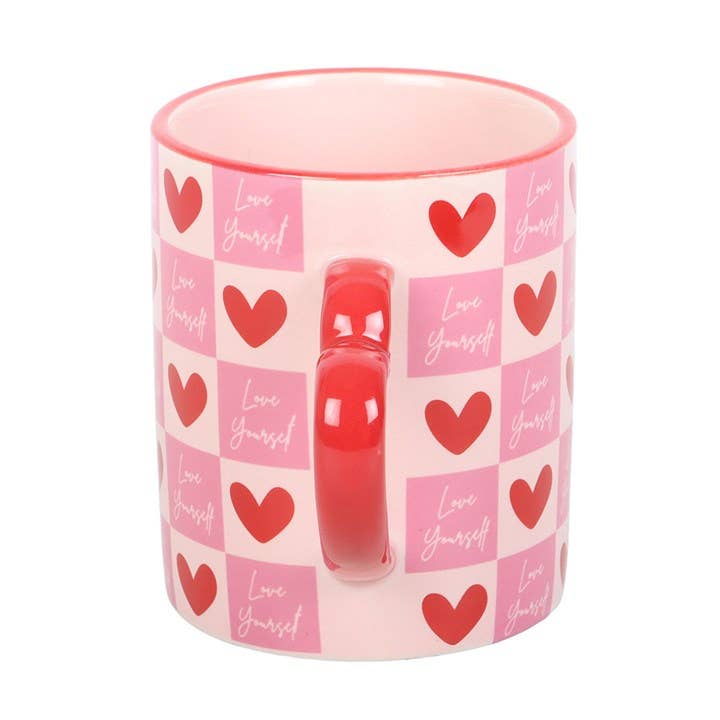Love Yourself Mug with Heart Handle