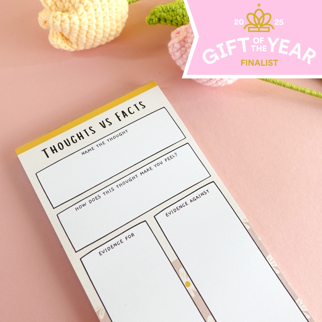 Thoughts vs Facts Notepad - Challenge Negative Thoughts