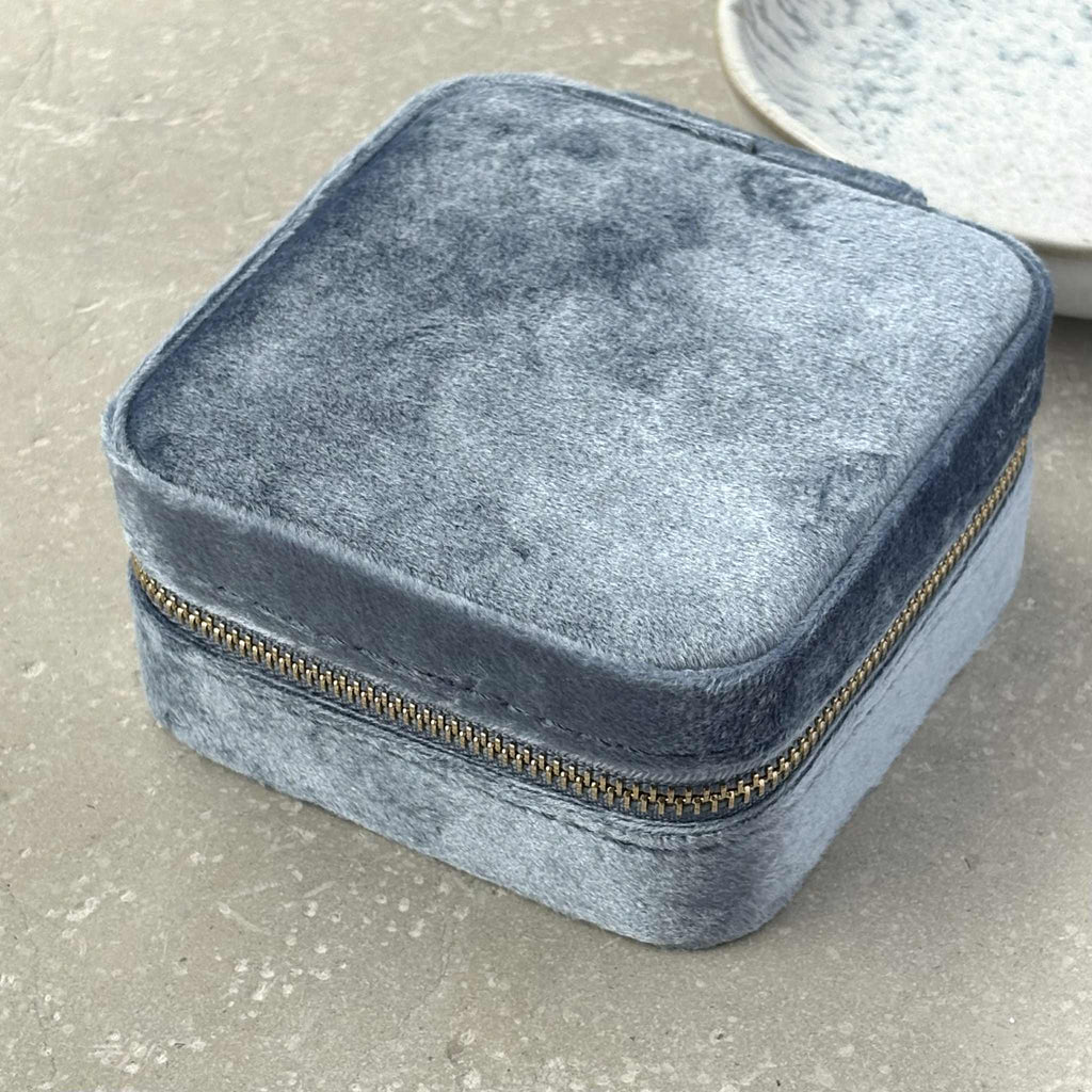 Square Jewellery Storage Box With Velvet Exterior