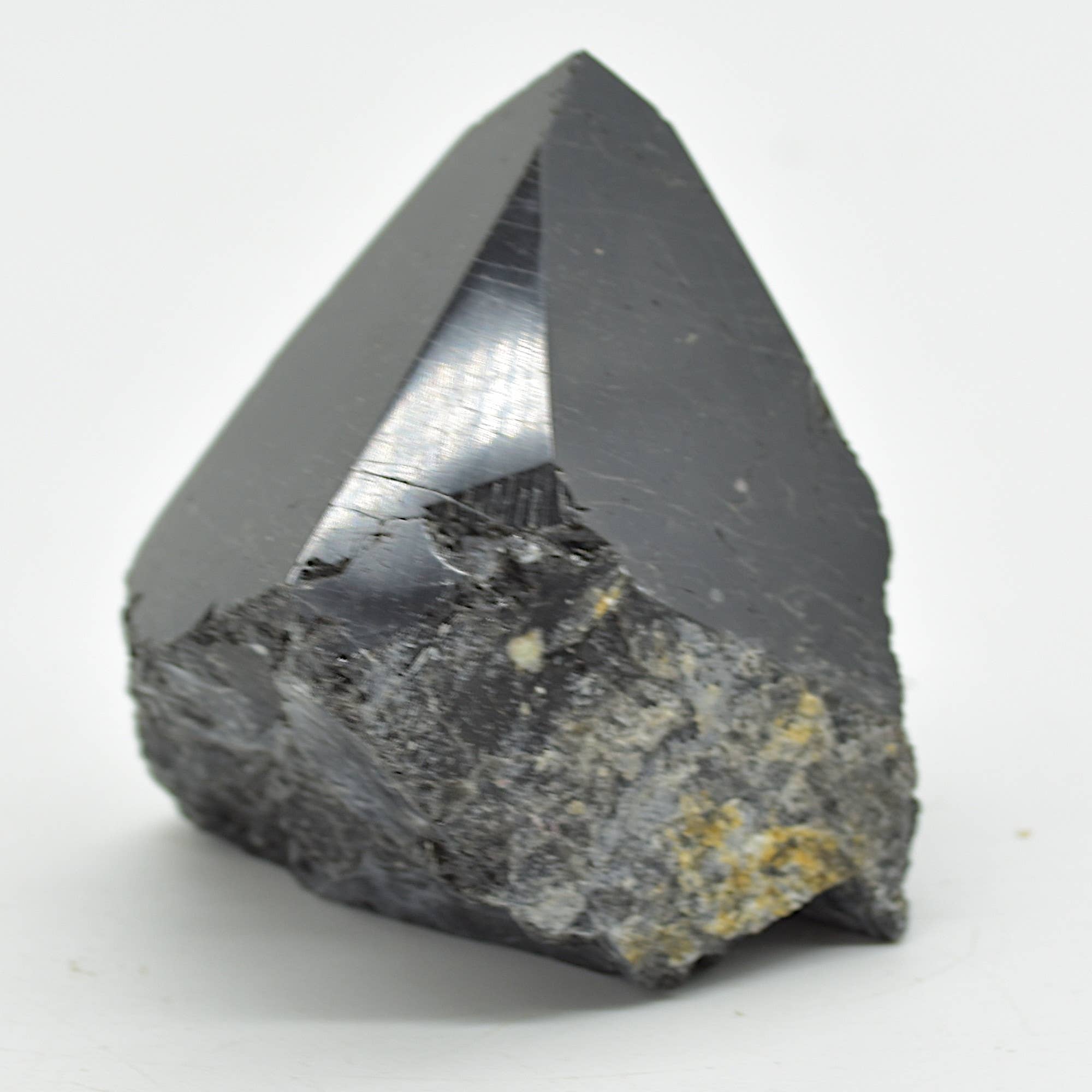 Polished Black Tourmaline Crystal Freeform Point - 182 G #13