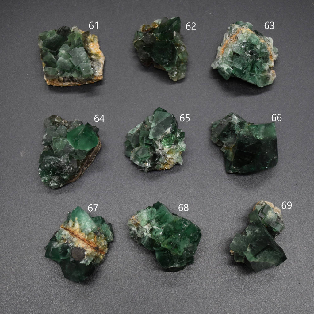 Diana Maria Fluorite Raw Crystal Nuggets - 9 Sizes