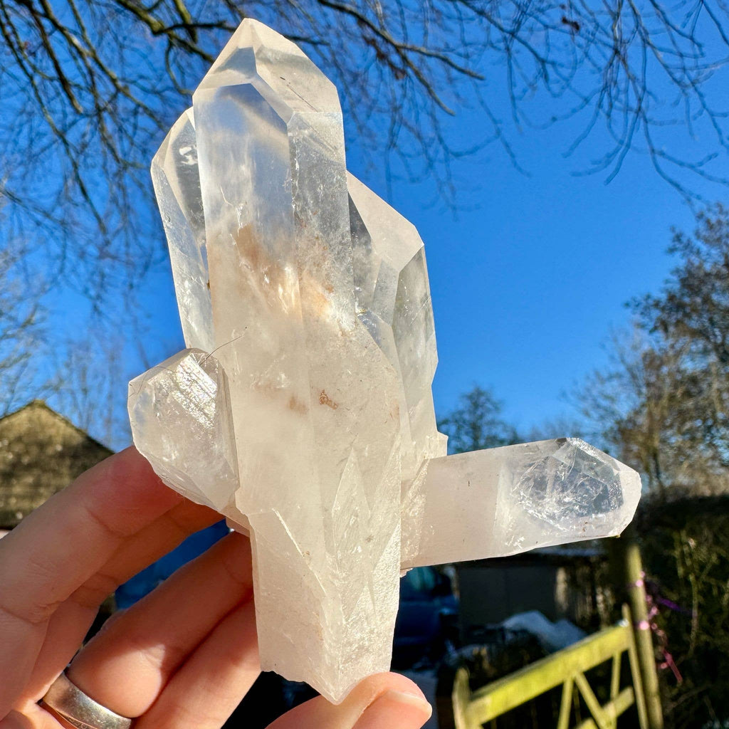 Quartz cluster 10cm called Reagan Clear Quartz point healer