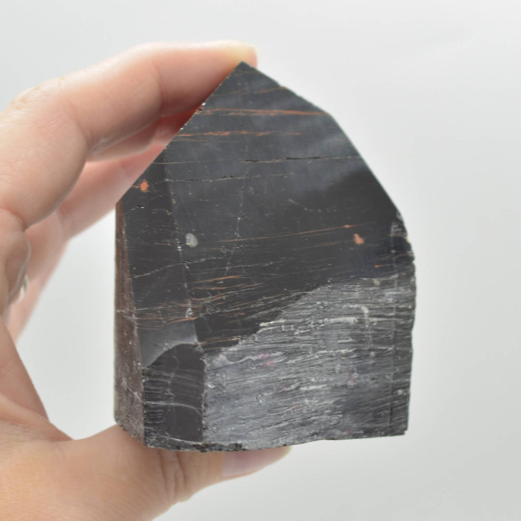 Polished Black Tourmaline Crystal Point - 322 g #23