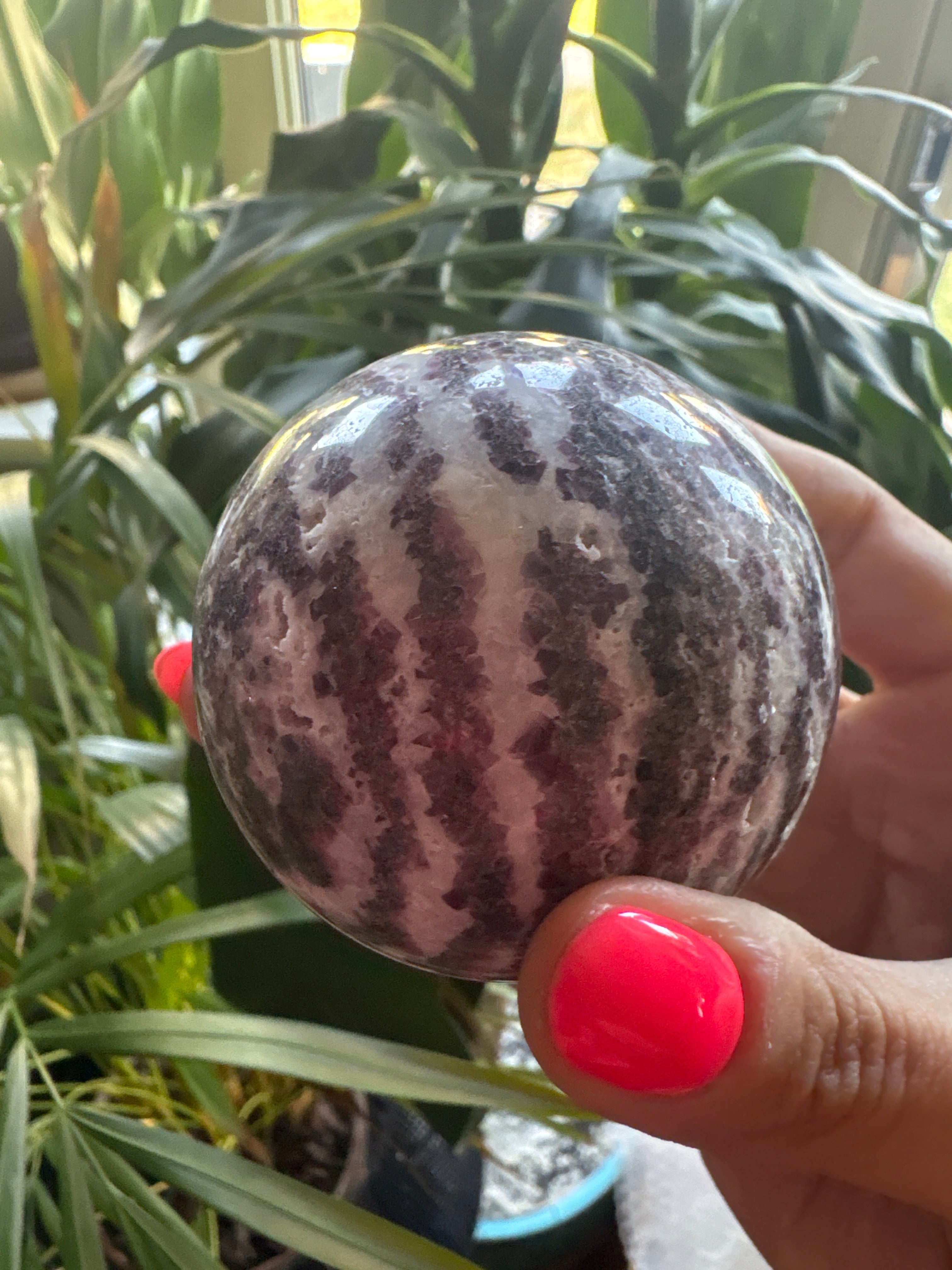 Zebra jasper sphere