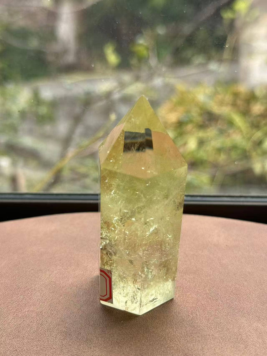 AAAA Premium Citrine Tower w Rainbow from Brazil - Vibration Citrine Point for Abundance - Brazilian Citrine Crystal #13