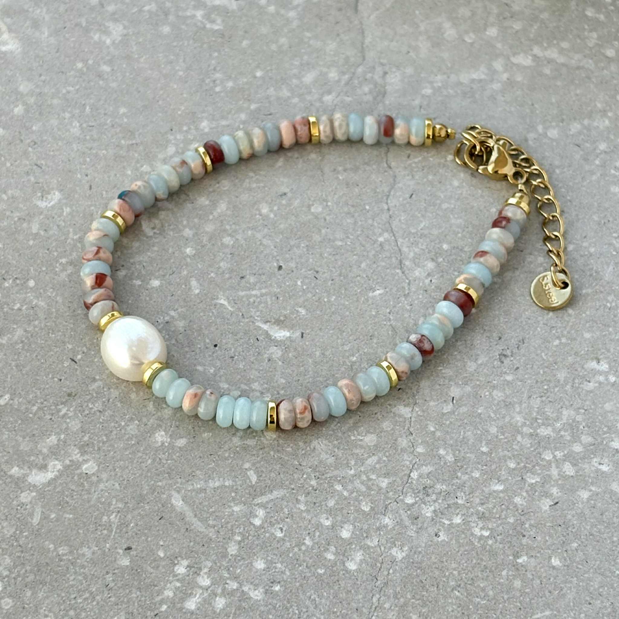 Tarnish Resistant Sea Spray Beaded Bracelet