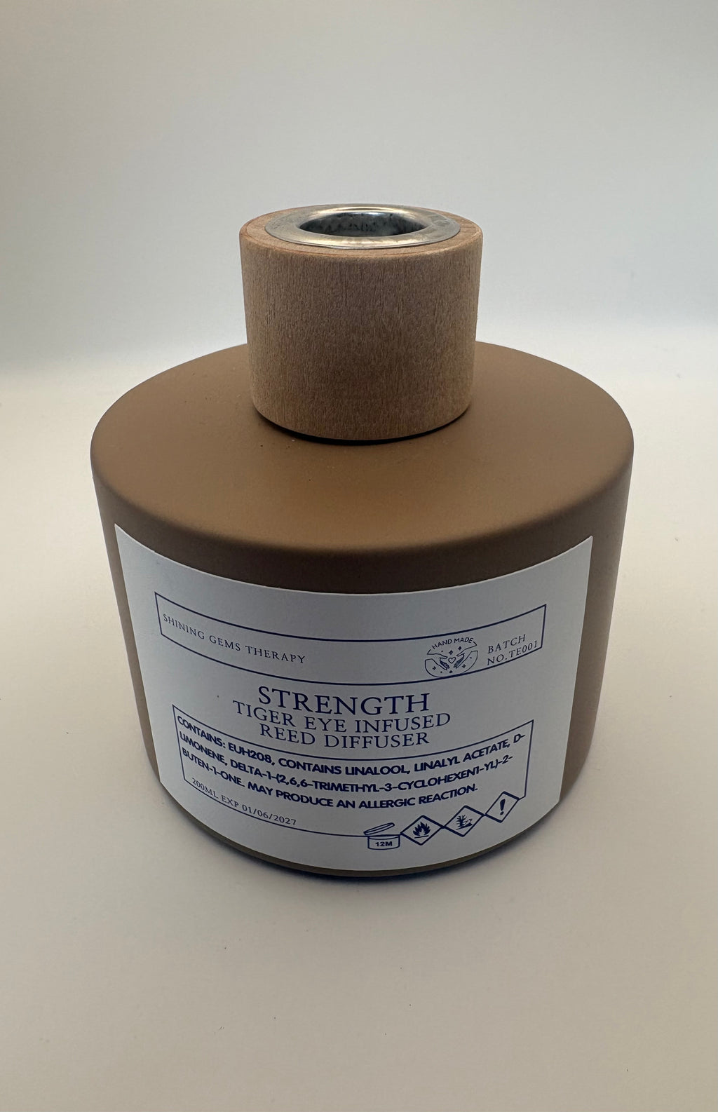 Strength Tigers Eye Infused Crystal Diffusser