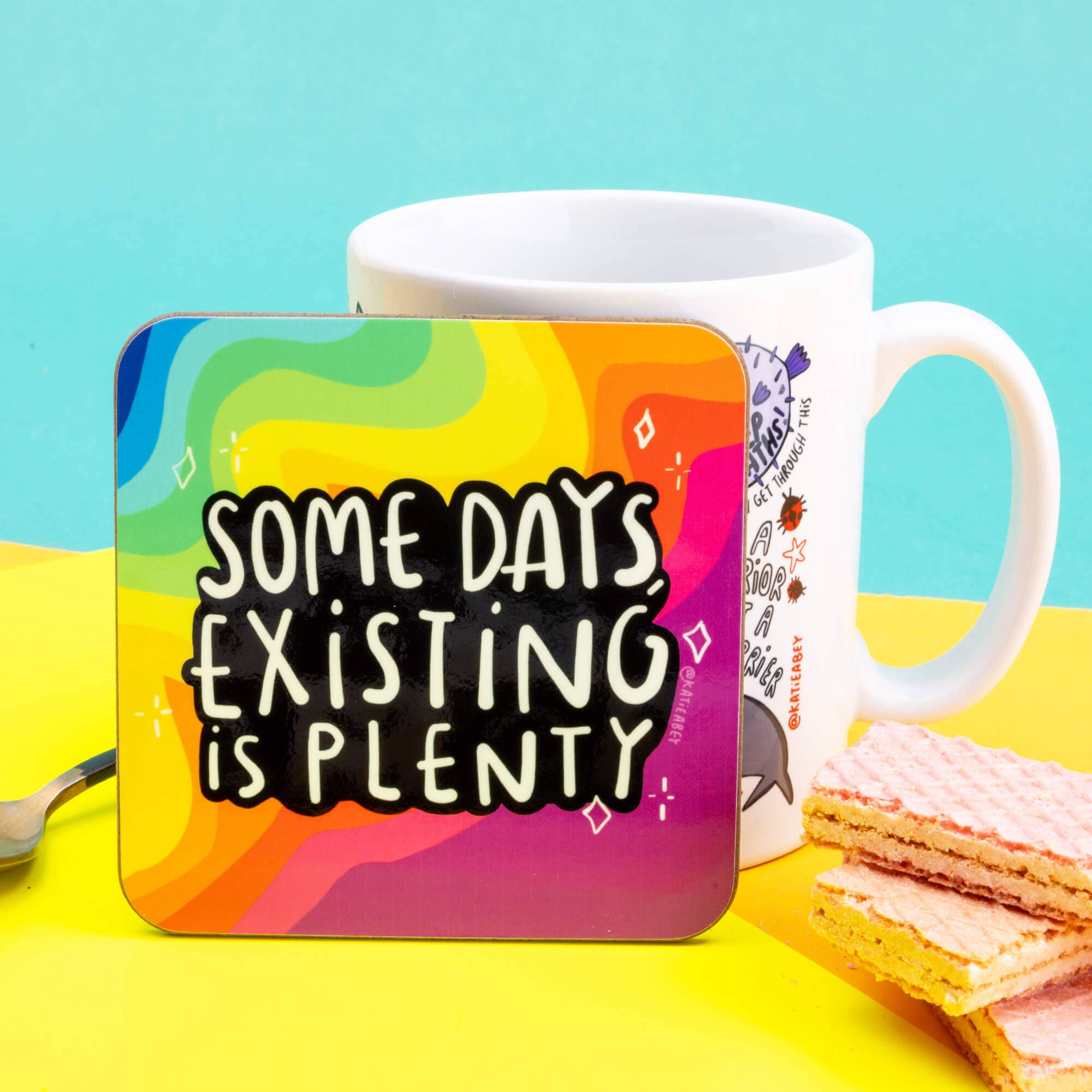 Some Days Existing is Plenty Coasters