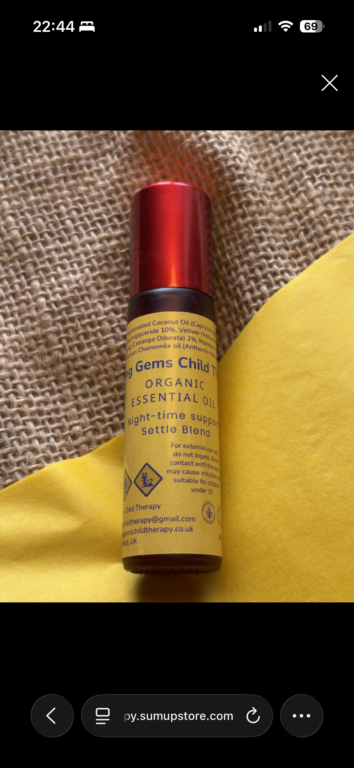 Crystal Infused Essential Oil Roller Blend - Night-time Support Settle Blend