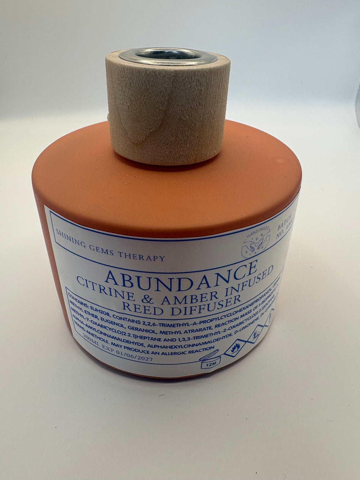 Abundance Crystal Infused Diffusser with Lily rope flower