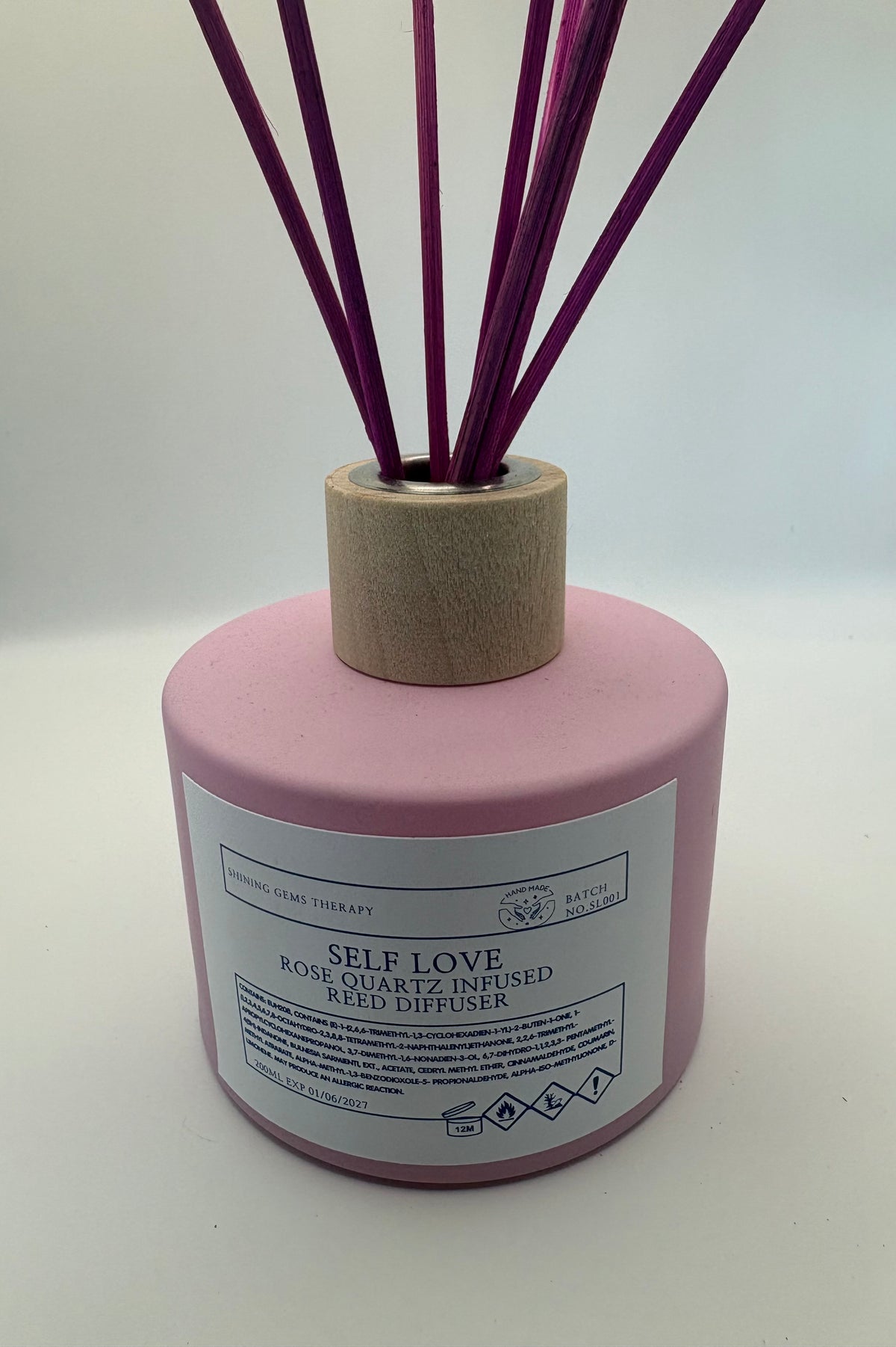 Self Love Crystal Infused Fragrance Diffusser with rope flower