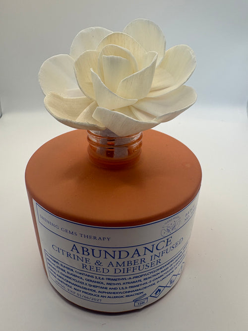 Abundance Crystal Infused Diffusser with Lily rope flower