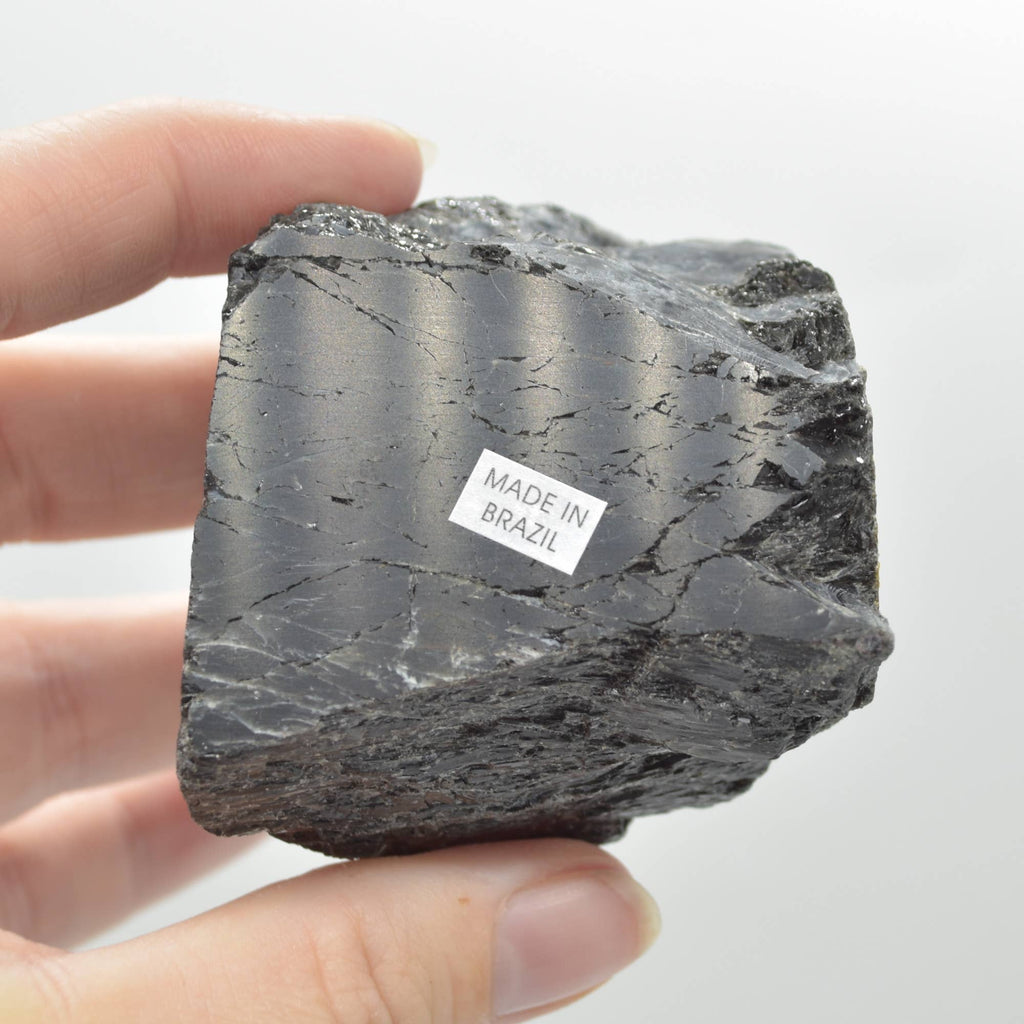Polished Black Tourmaline Crystal Freeform Point - 182 G #13