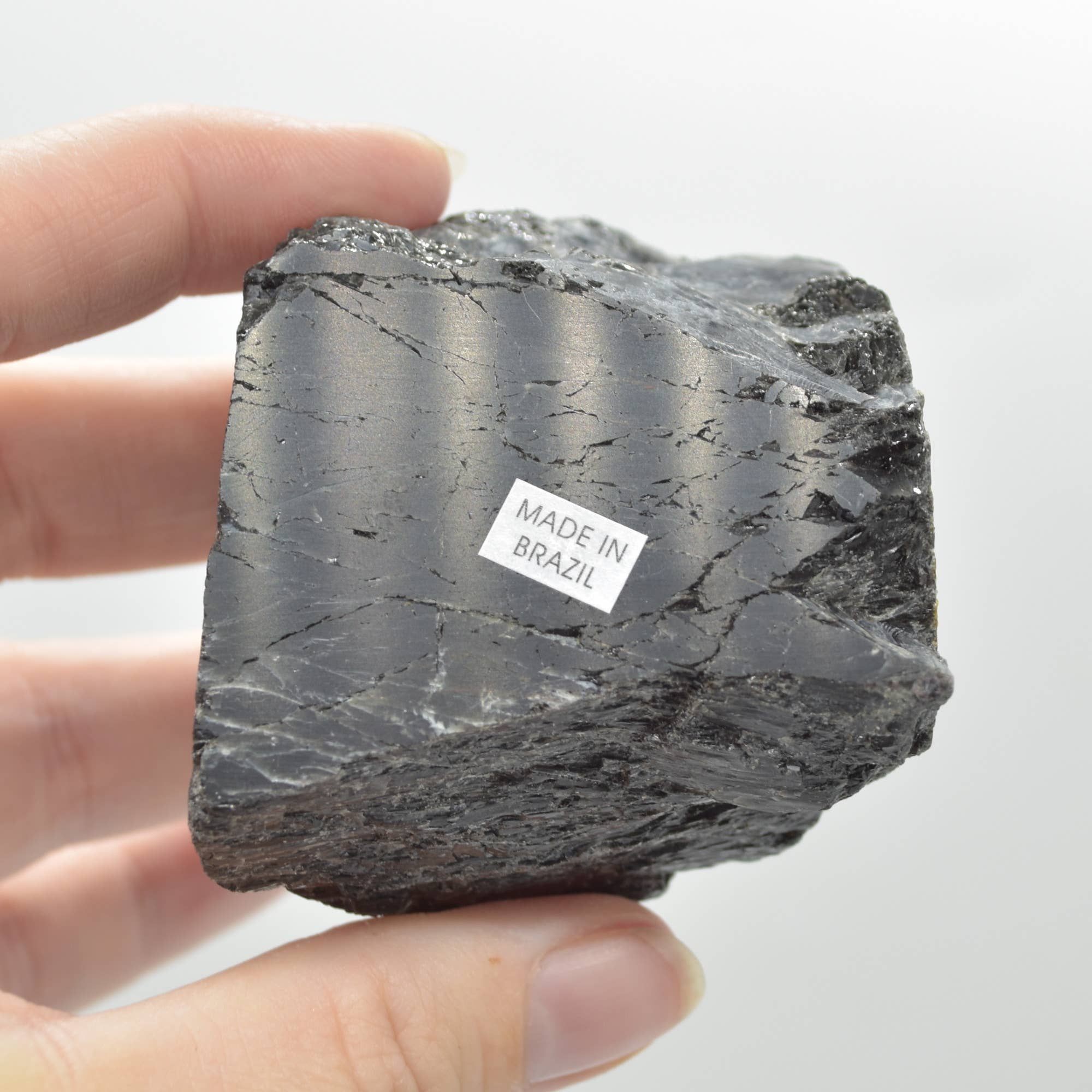 Polished Black Tourmaline Crystal Freeform Point - 182 G #13