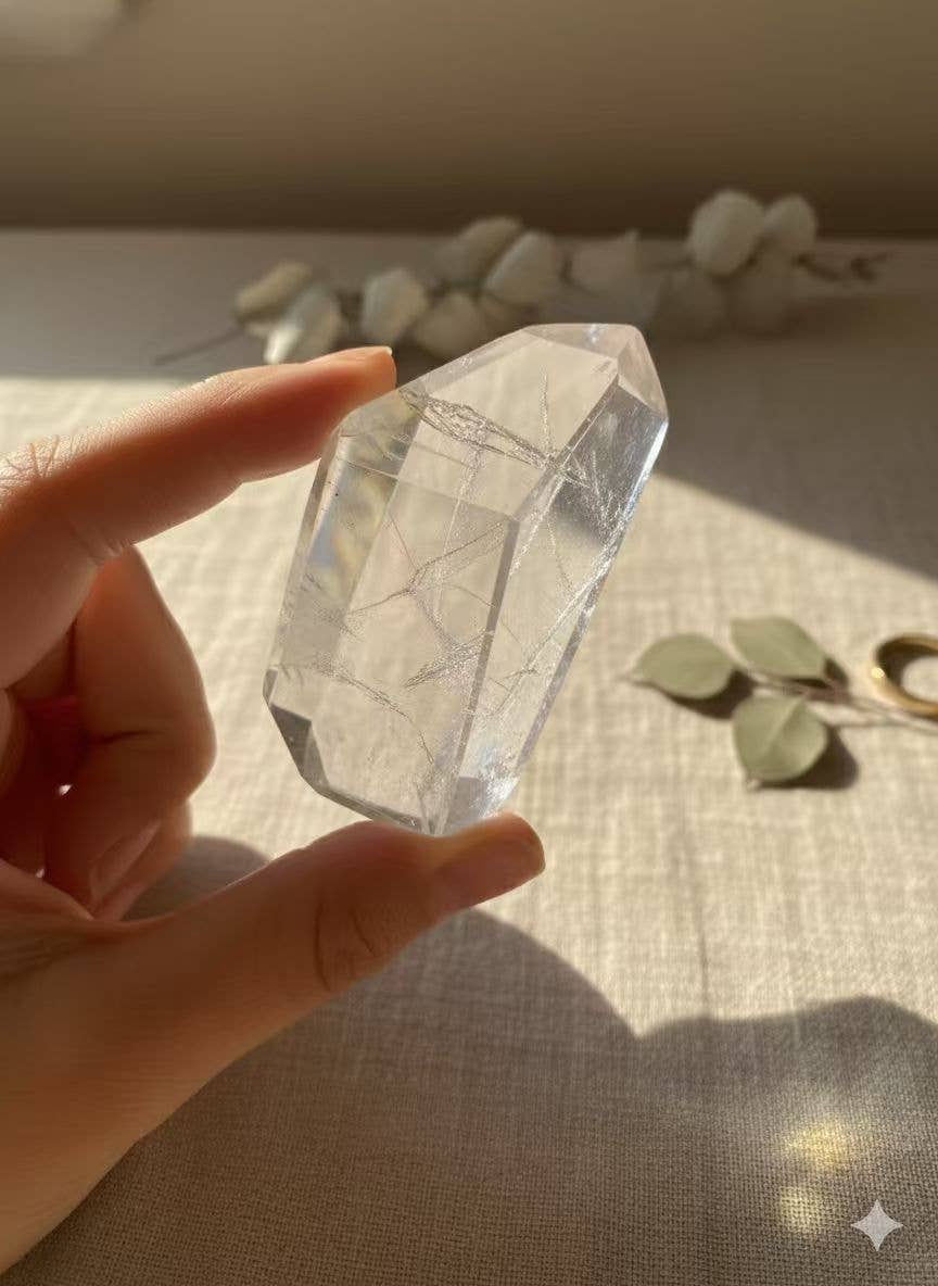 Natural Clear Quartz Freeform - High Vibration Crystal for Clarity