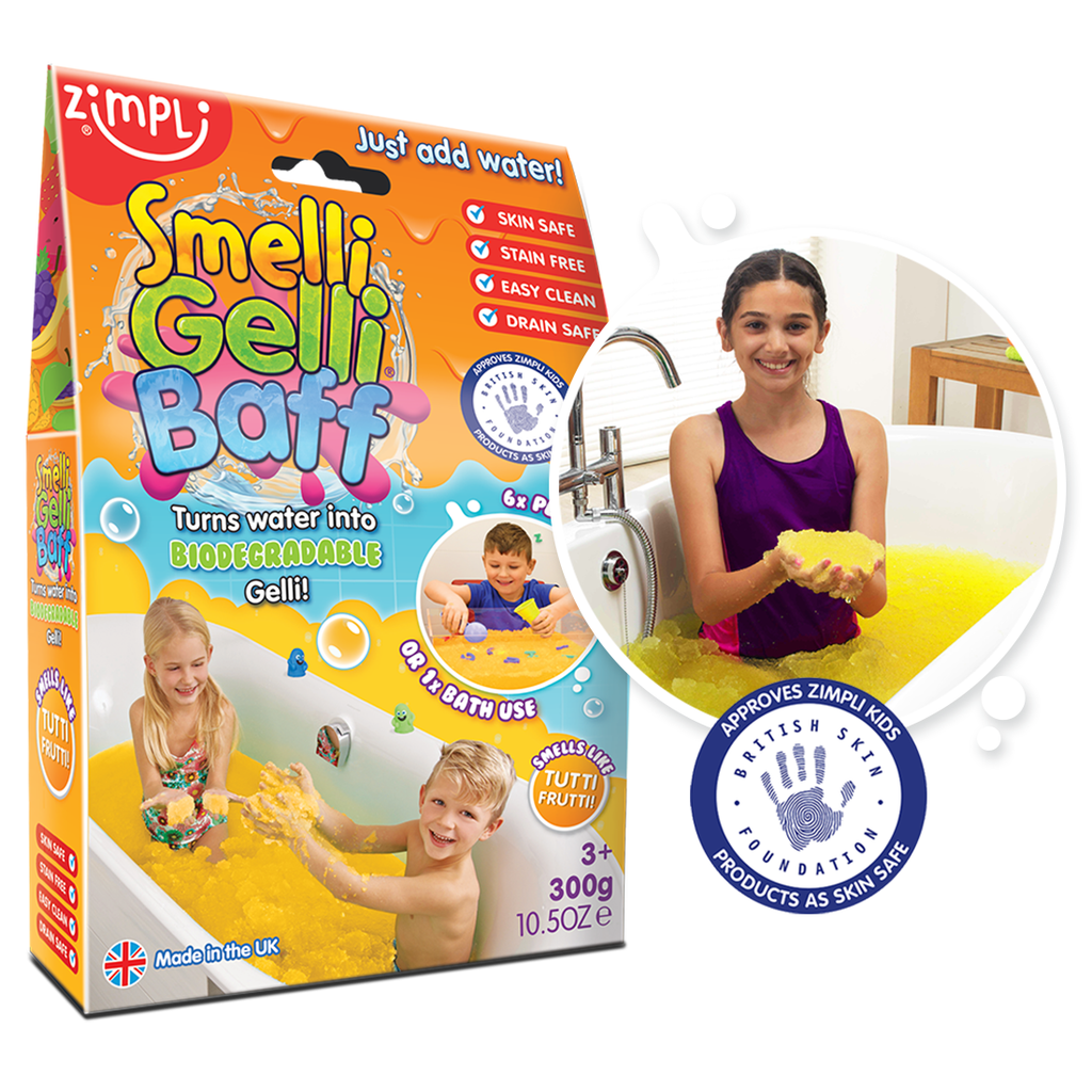 Zimpli Smelli Gelli Baff - UK Made Kids Sensory Bath Toy