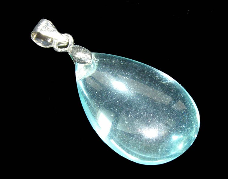 Blue Obsidian Tear-Drop Pendant