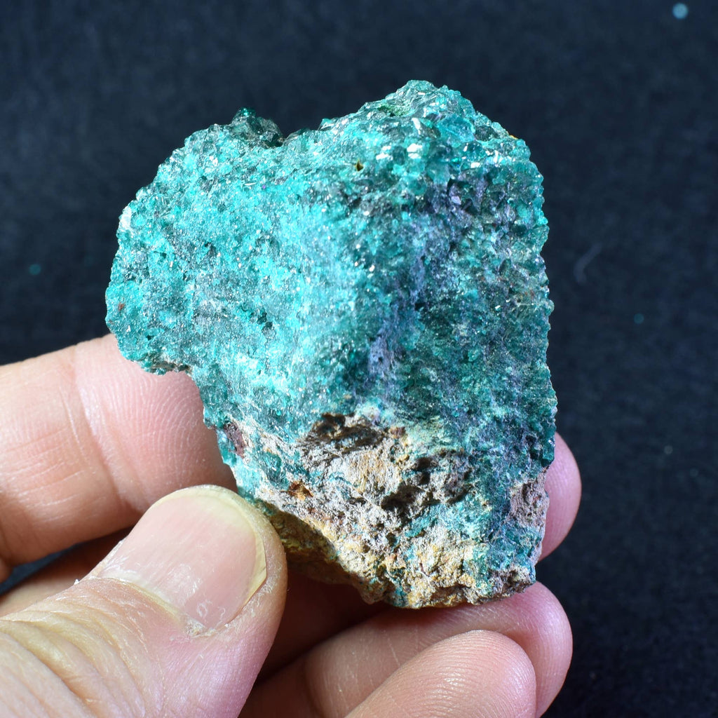 Raw Dioptase on Matrix Specimen - 51 Grams #02
