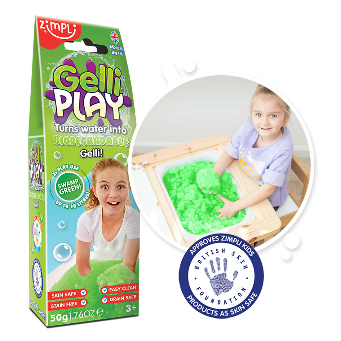 Zimpli Gelli Play Certified Biodegradable Sensory Play Toy