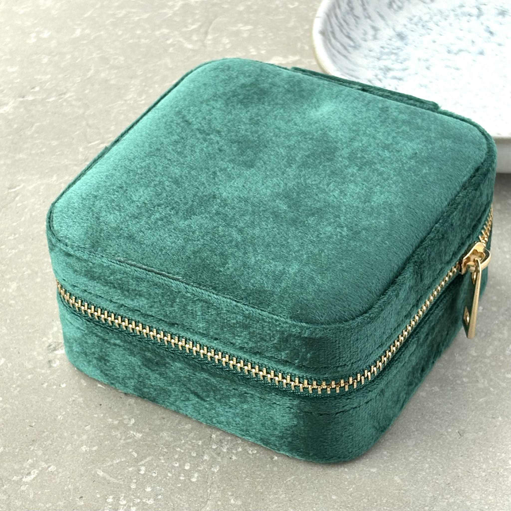 Square Jewellery Storage Box With Velvet Exterior