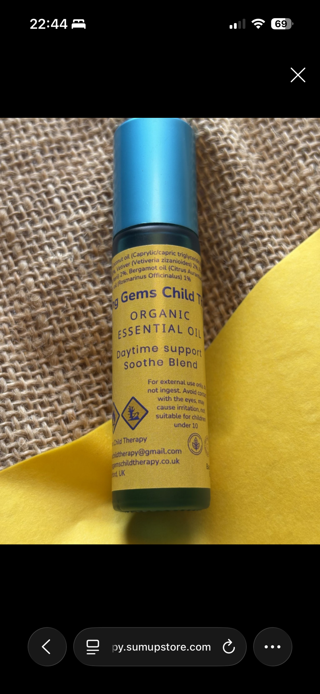 Crystal Infused Essential Oil Roller Blend - Day Time Support Soothe Blend