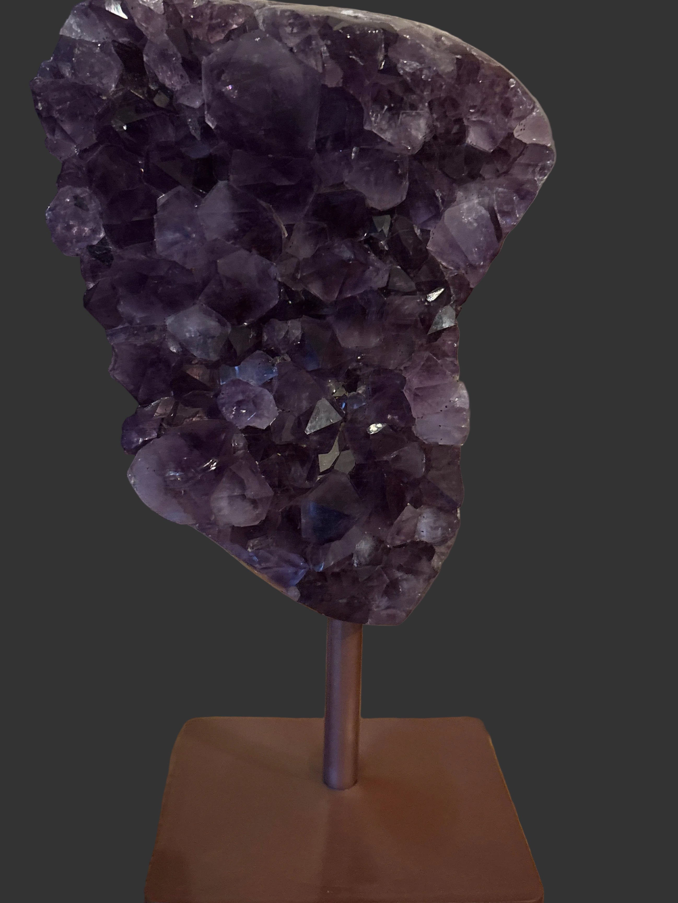 Large Amethyst Chunky Freeform on Custom Stand