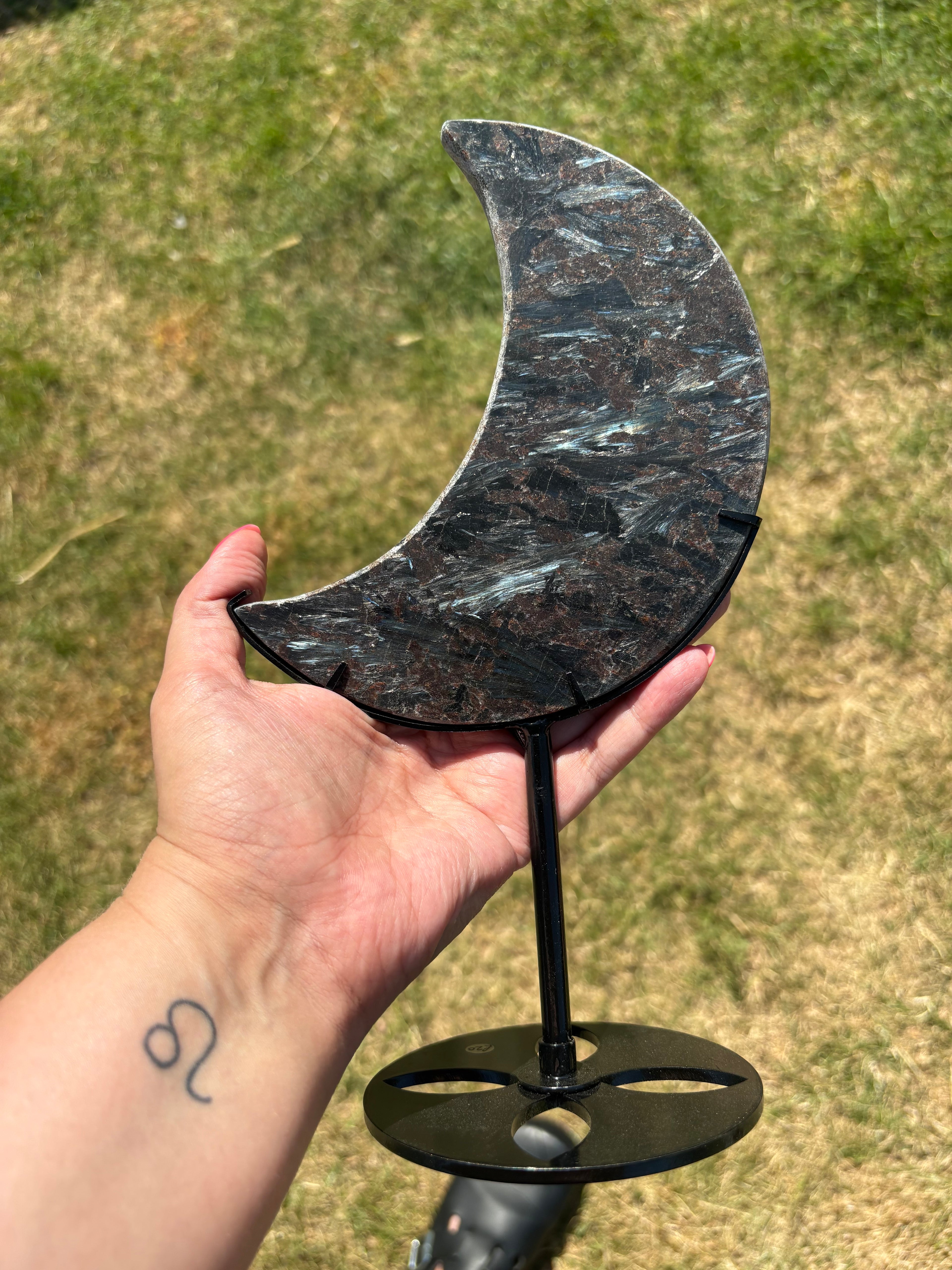 Astrophyllite moons with custom stands