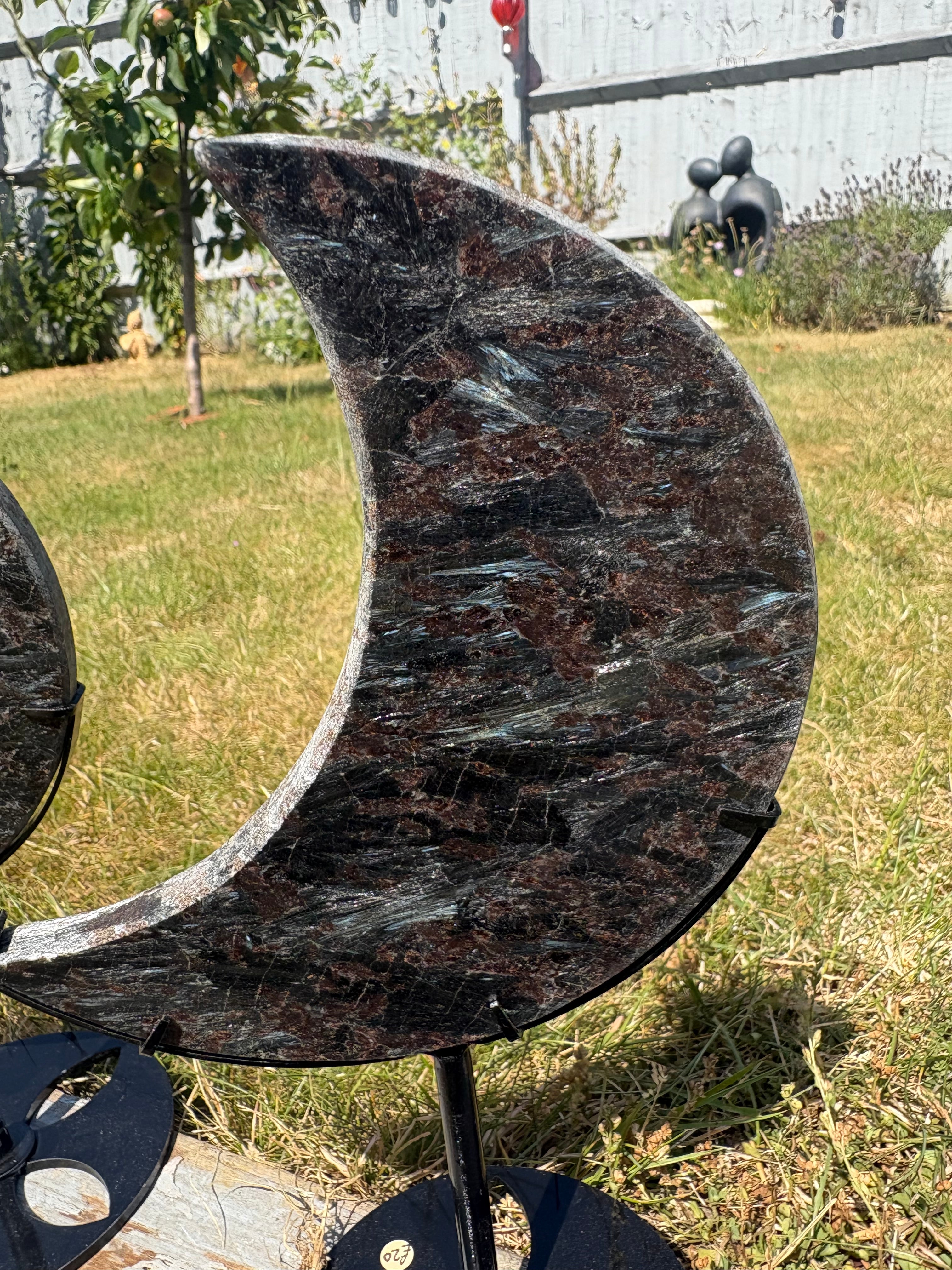 Astrophyllite moons with custom stands