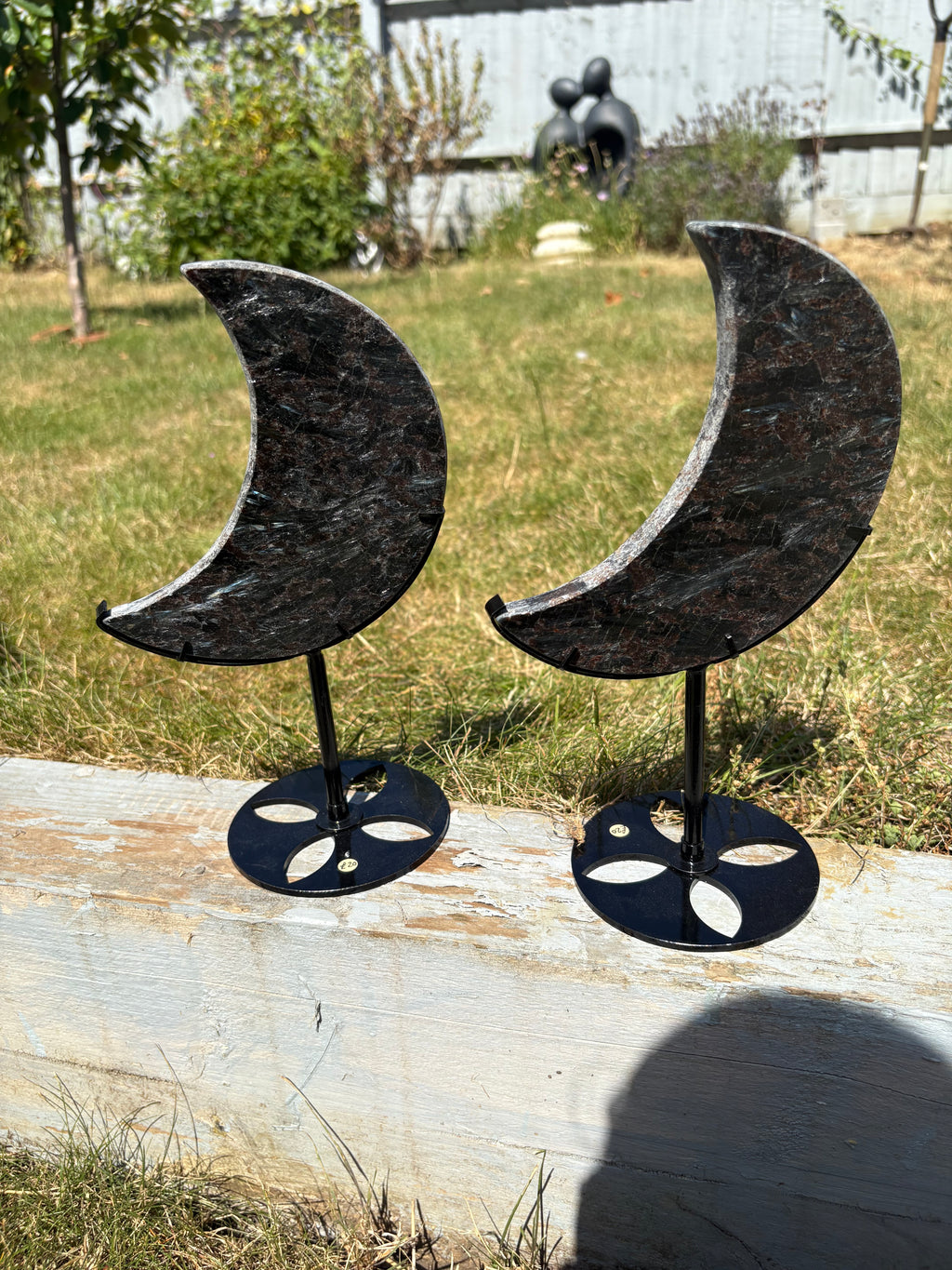 Astrophyllite moons with custom stands