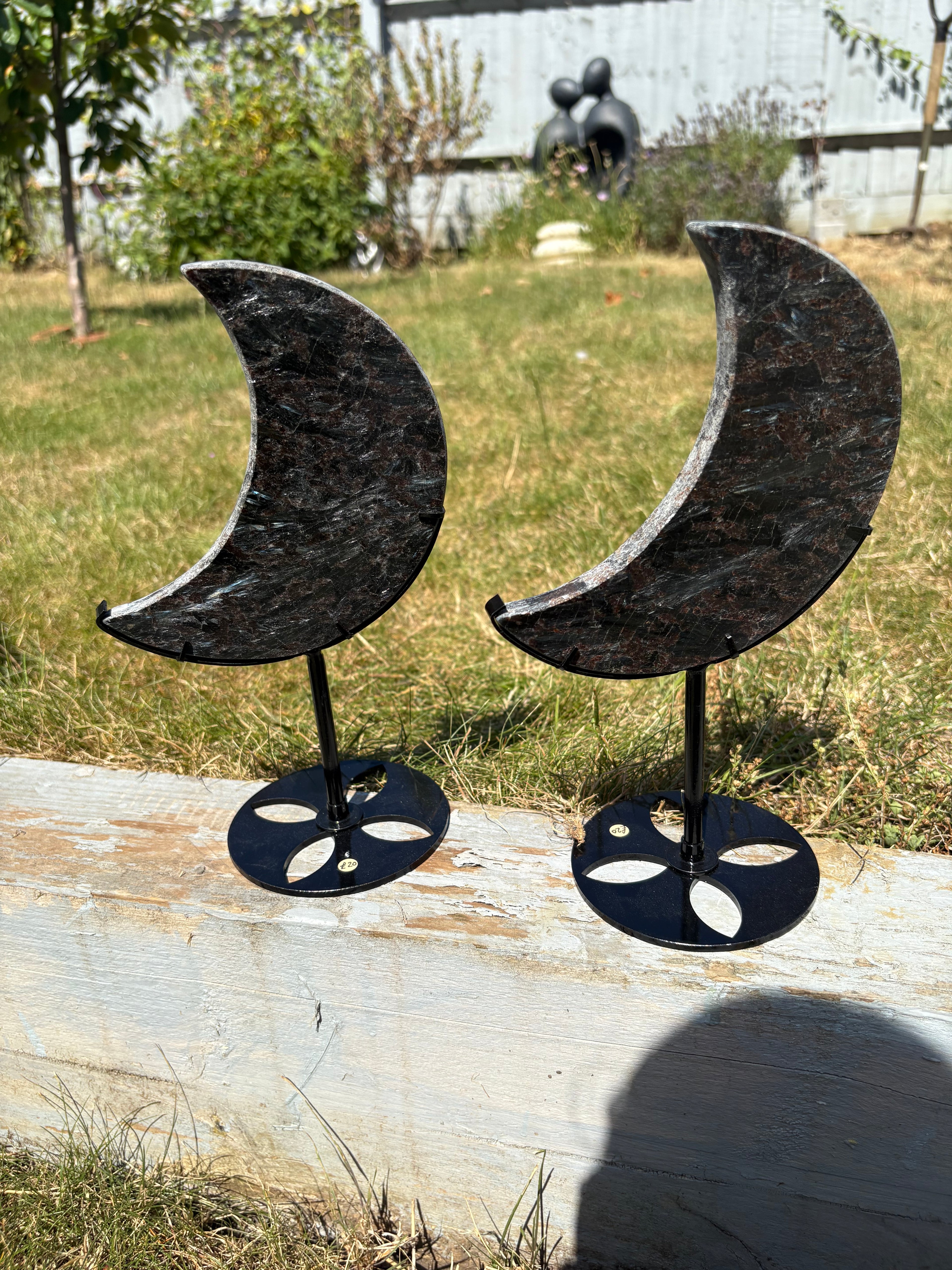 Astrophyllite moons with custom stands