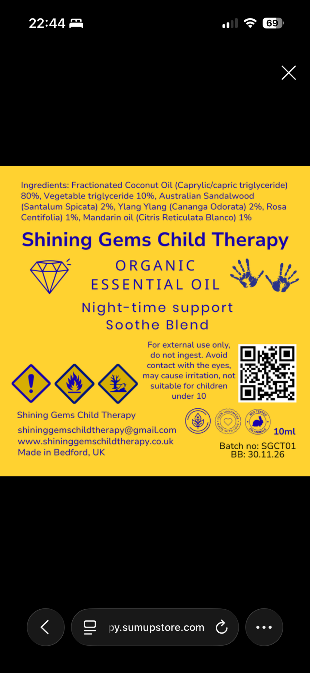 Crystal Infused Essential Oil Roller Ball - Night-time Support Soothe Blend
