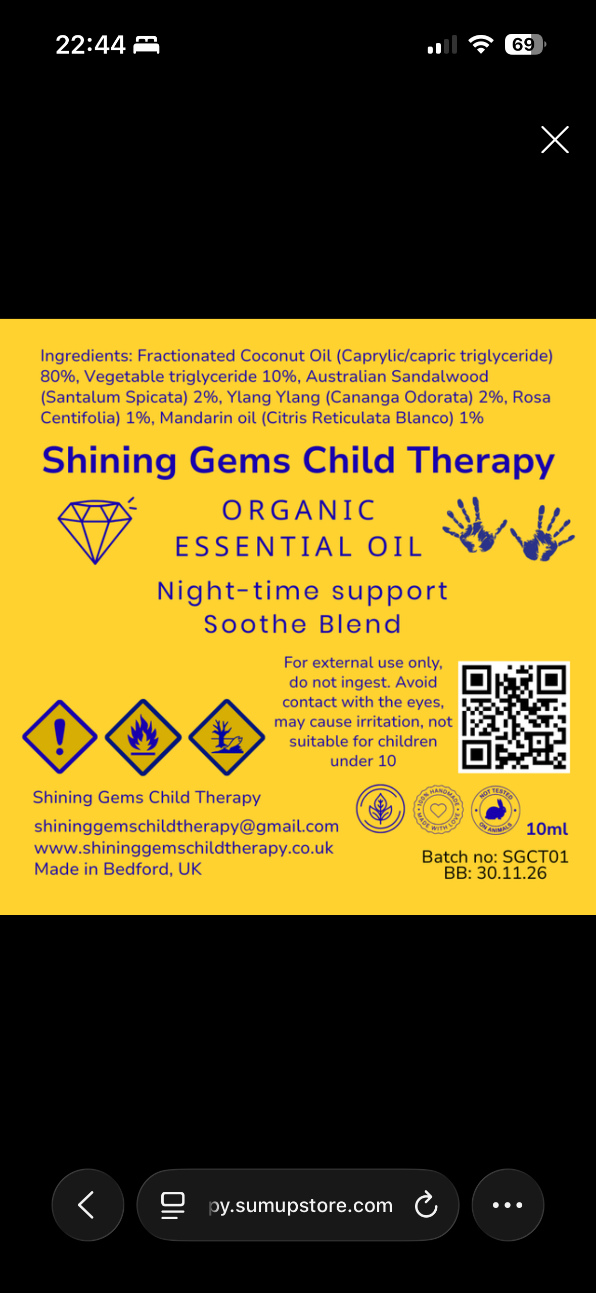 Crystal Infused Essential Oil Roller Ball - Night-time Support Soothe Blend