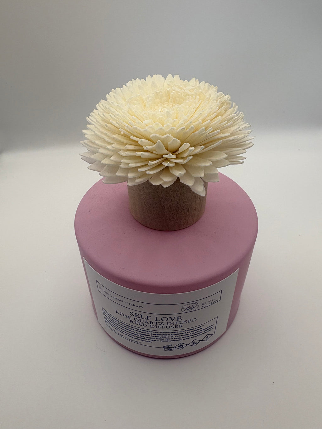 Self Love Crystal Infused Fragrance Diffusser with rope flower