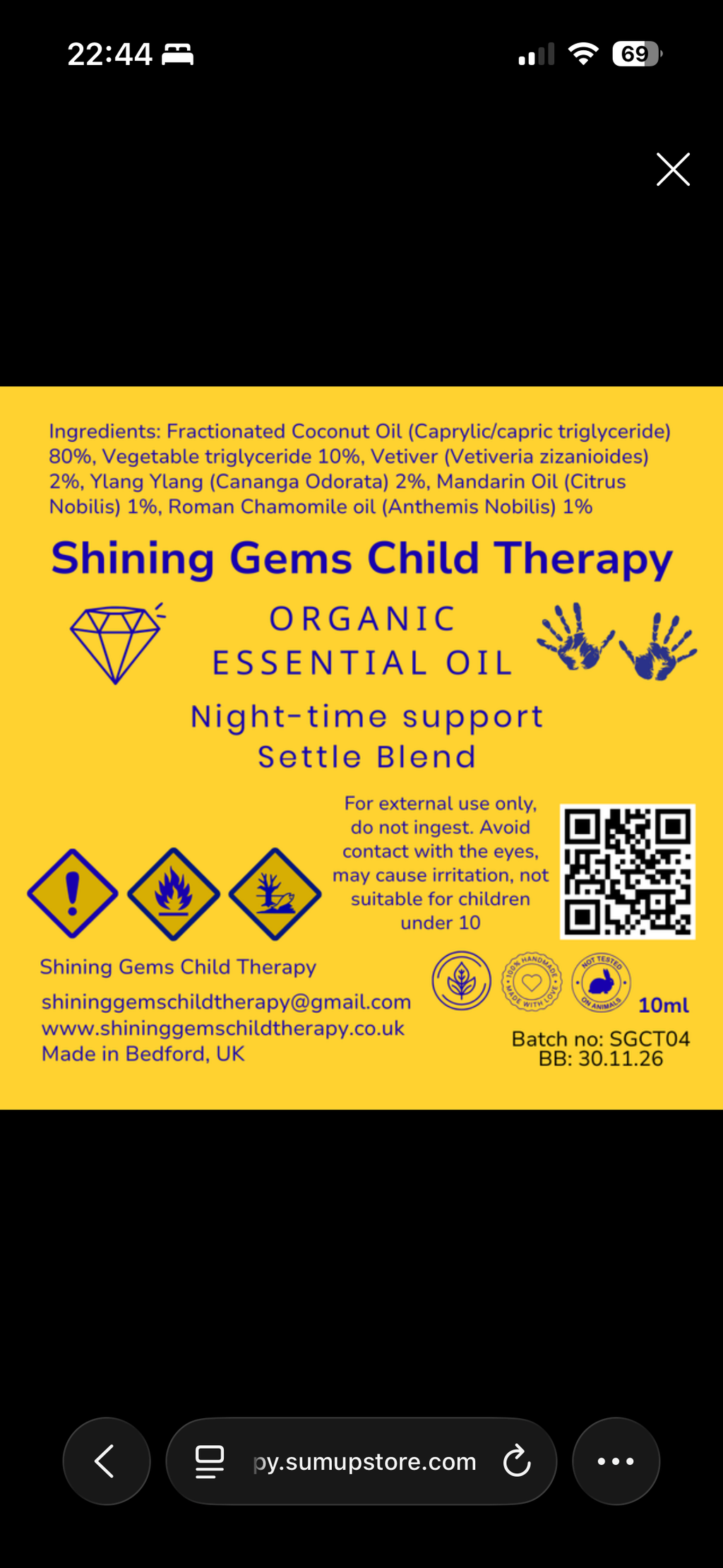 Crystal Infused Essential Oil Roller Blend - Night-time Support Settle Blend