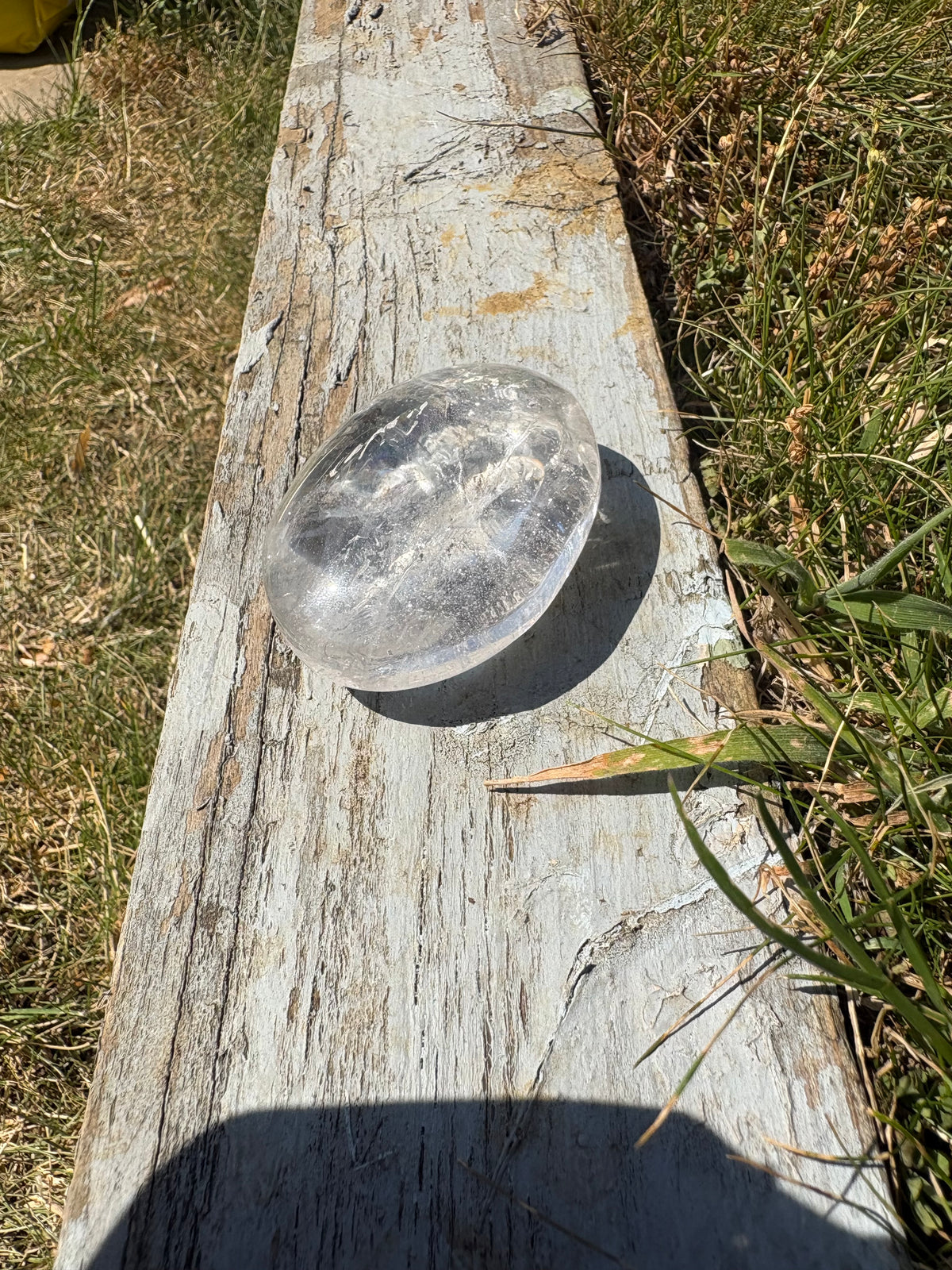 Clear quartz crystal palmstones
