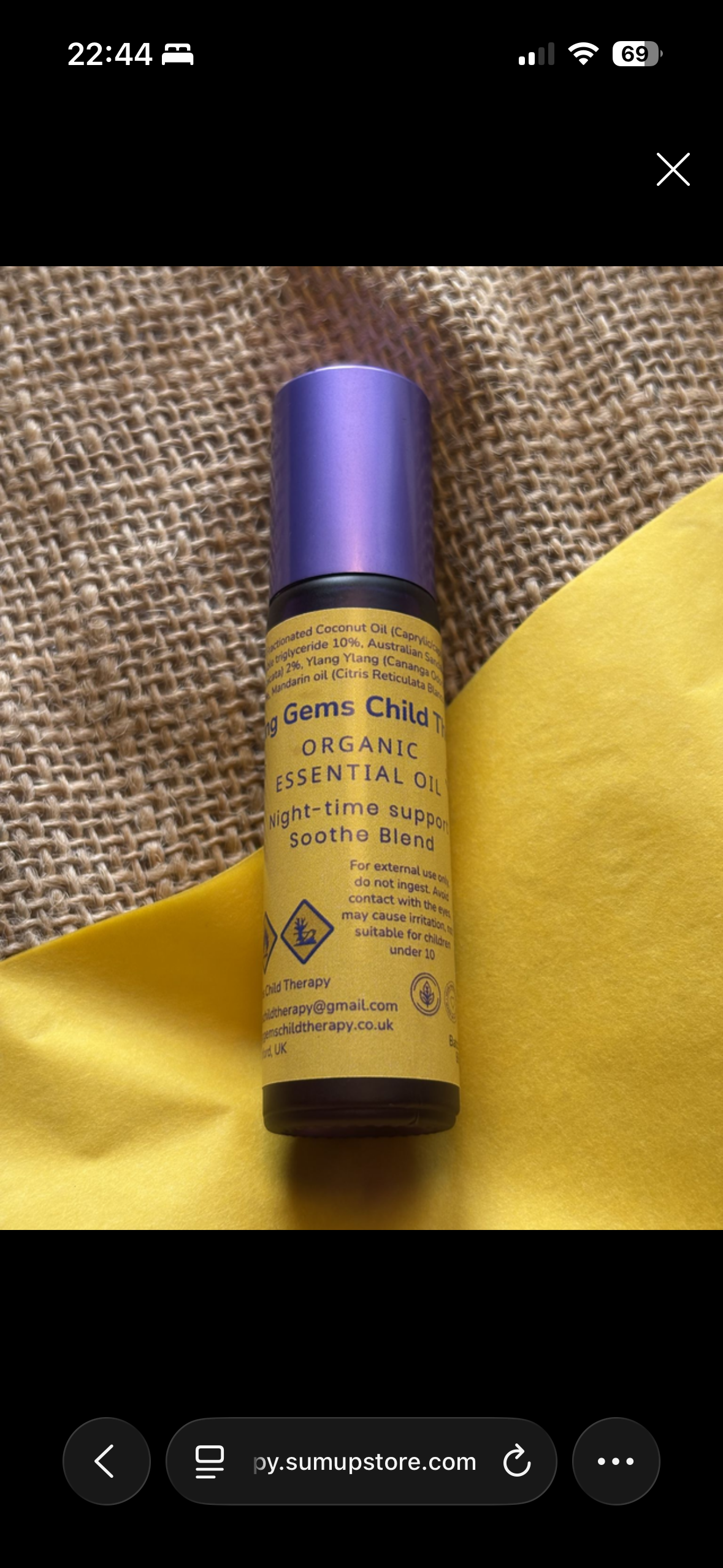 Crystal Infused Essential Oil Roller Ball - Night-time Support Soothe Blend