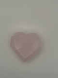 Pink calcite carved 3D heart