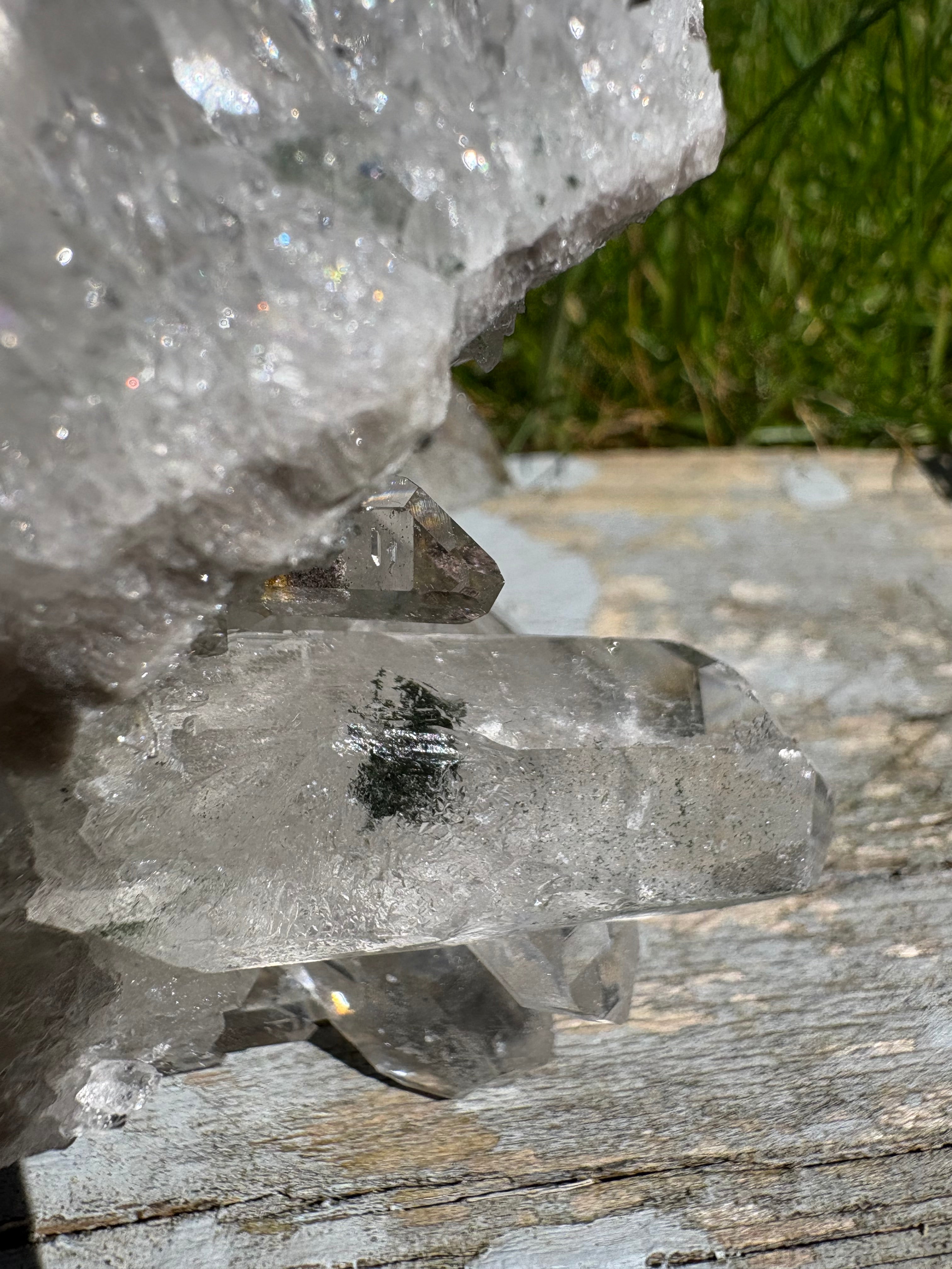 Stunning Clear Quartz Chunky Freeform with Phantom/Garden