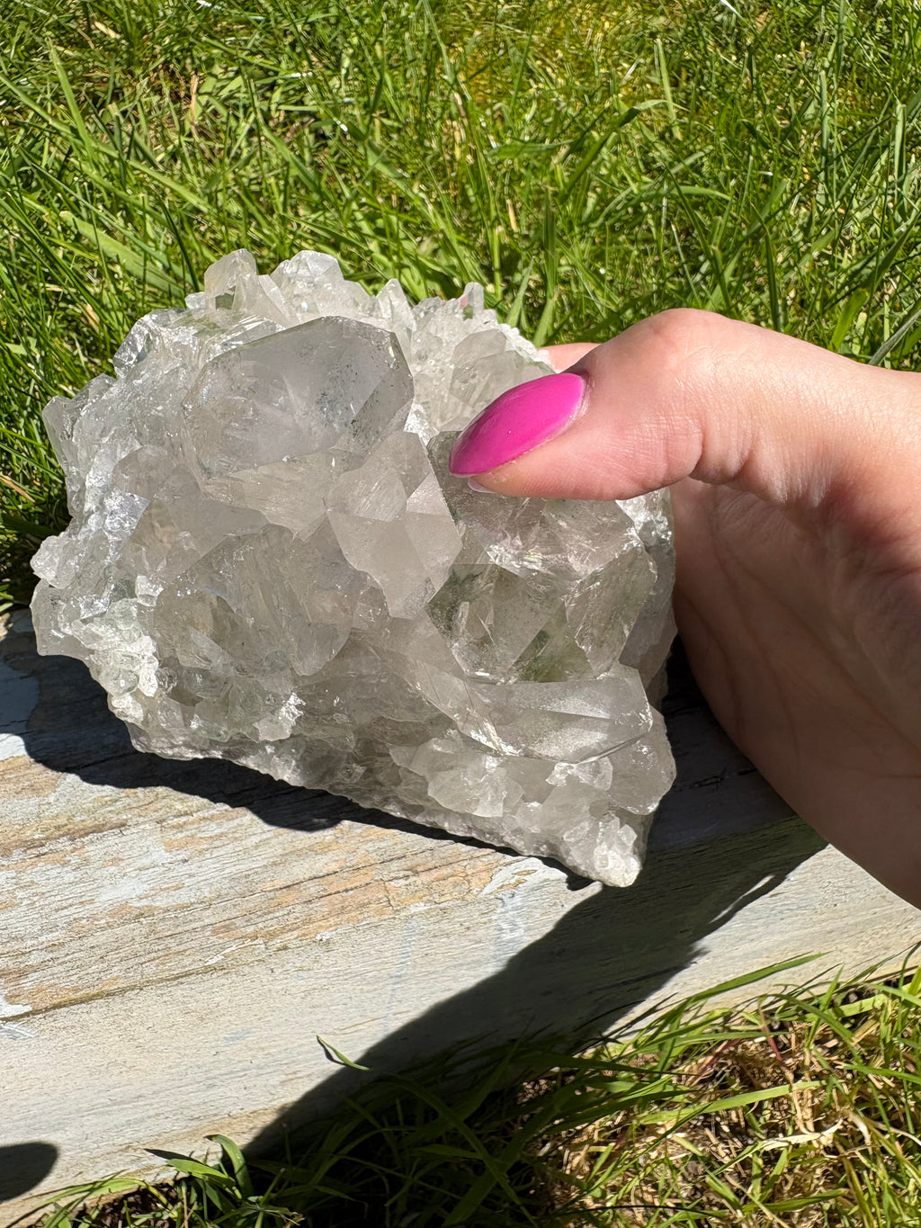 Stunning Clear Quartz Chunky Freeform with Phantom/Garden