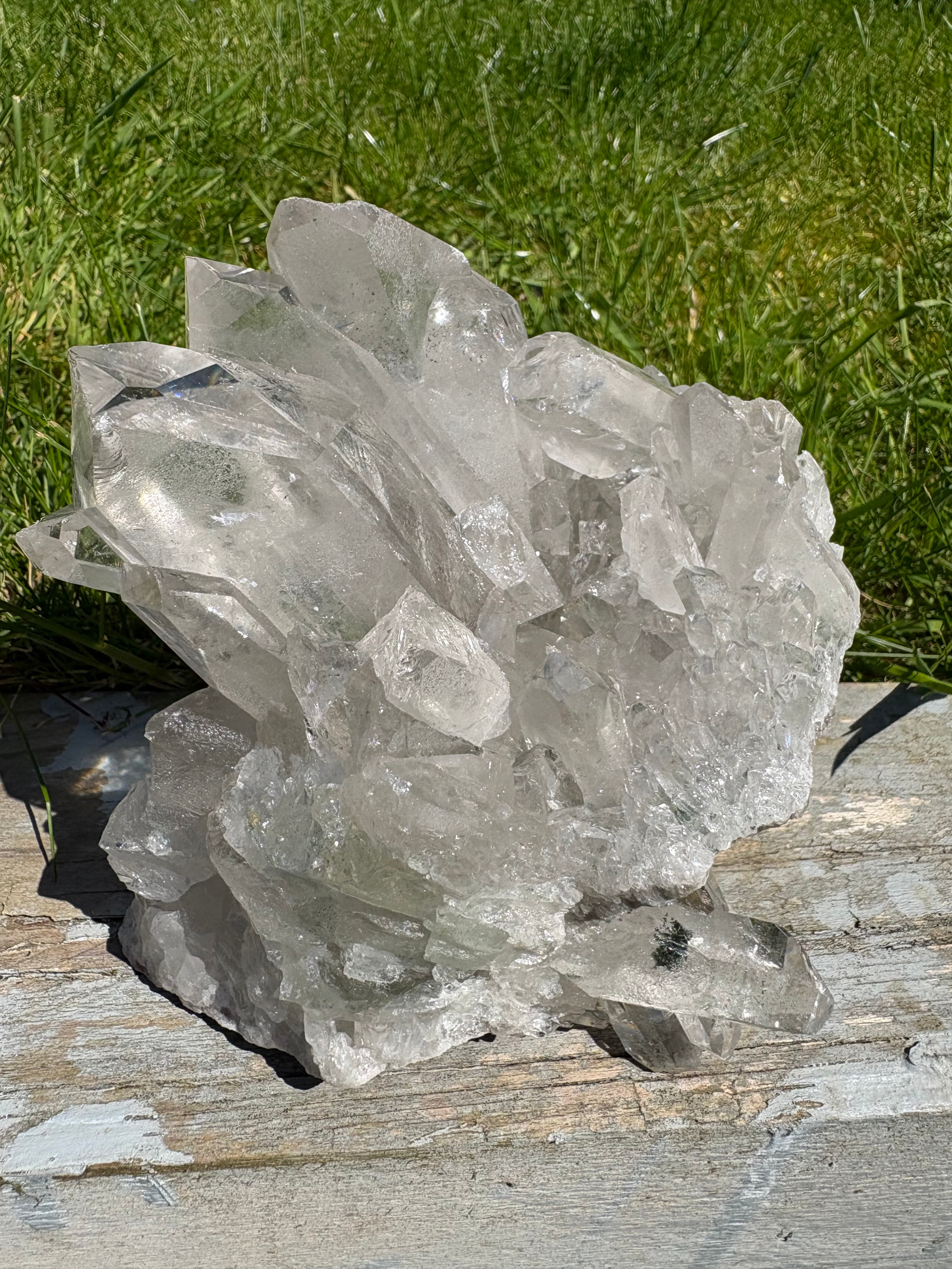 Stunning Clear Quartz Chunky Freeform with Phantom/Garden