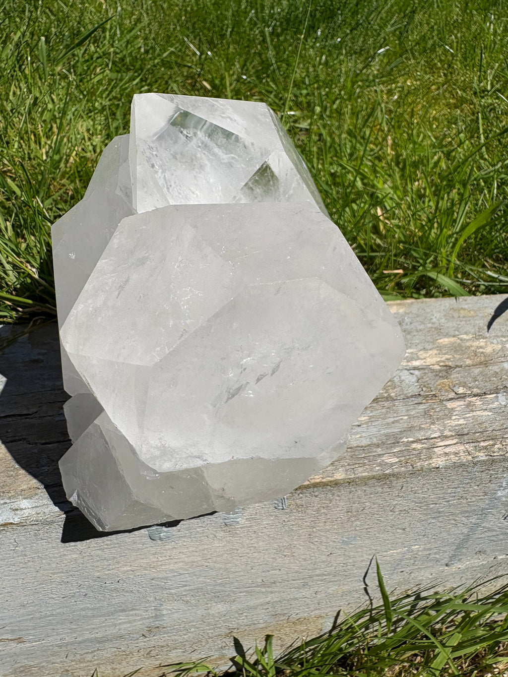 Large Chunky Clear Quartz Double Cluster