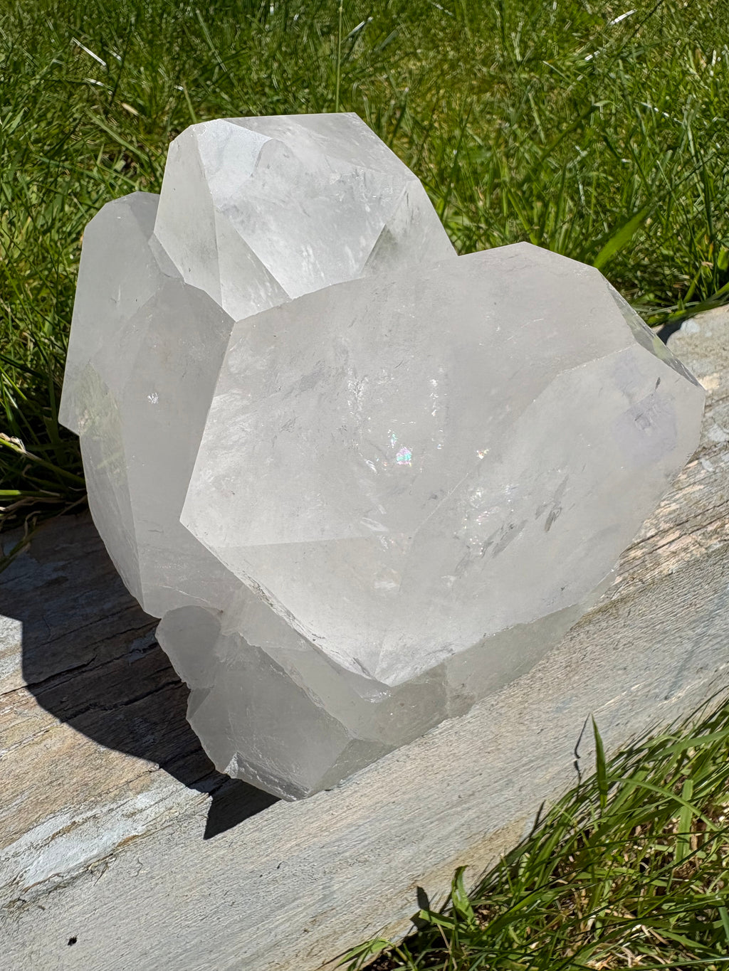 Large Chunky Clear Quartz Double Cluster