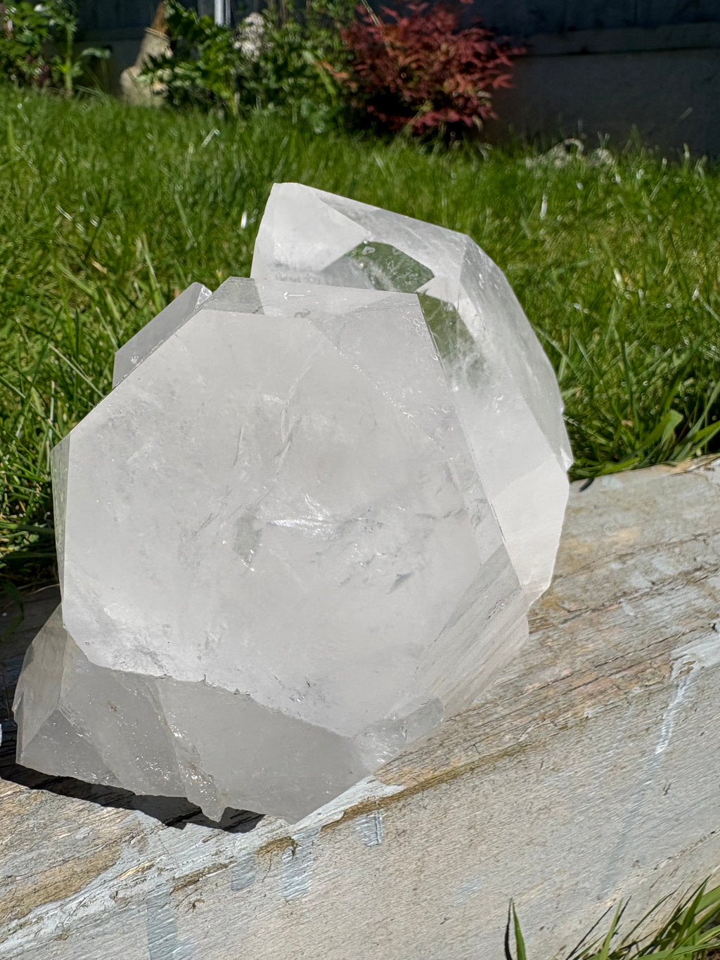 Large Chunky Clear Quartz Double Cluster