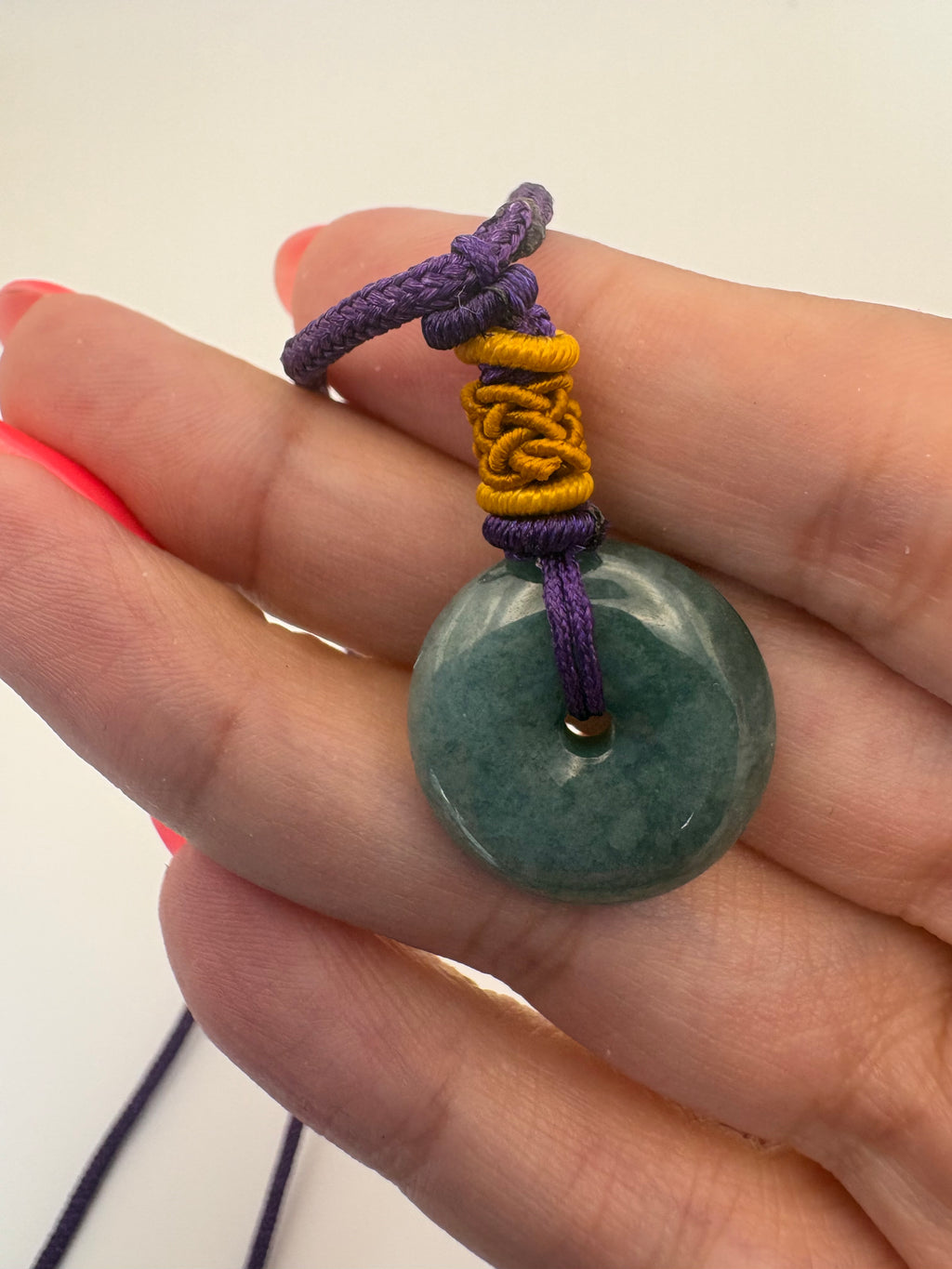 Jade donut necklaces