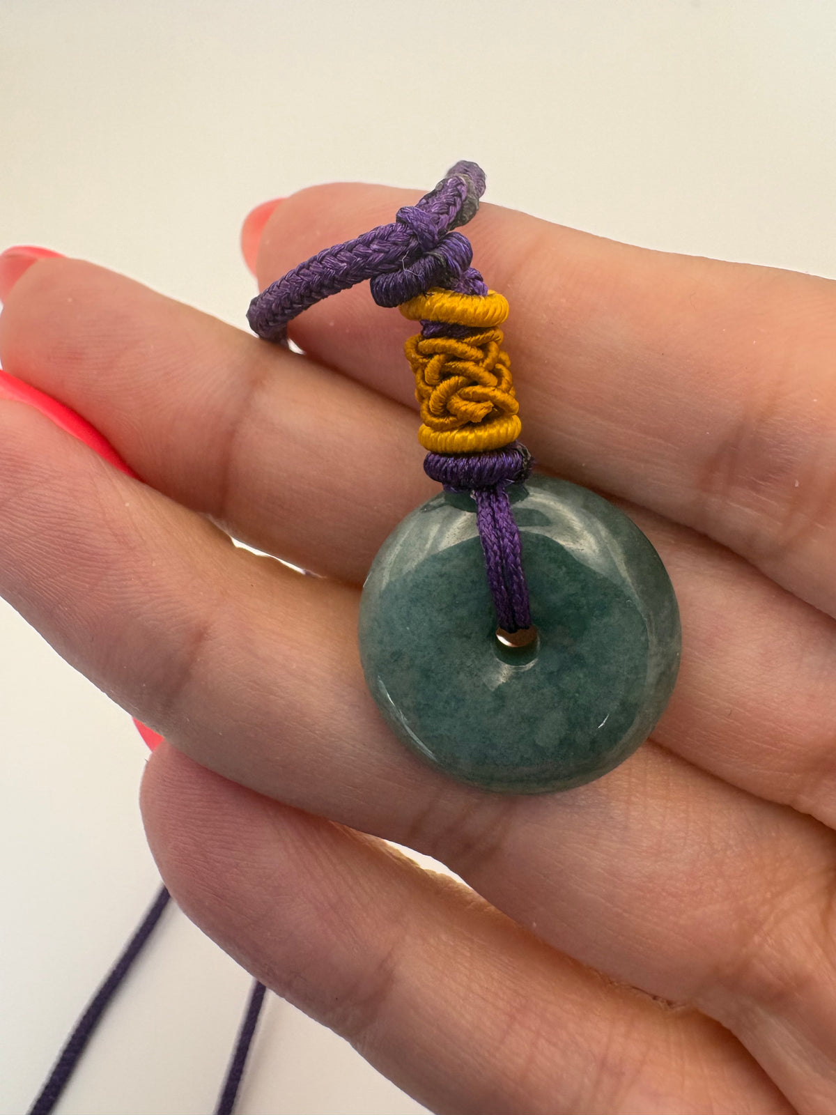 Jade donut necklaces