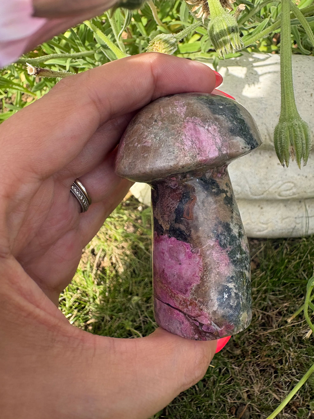 Mexican cobalto calcite mushrooms